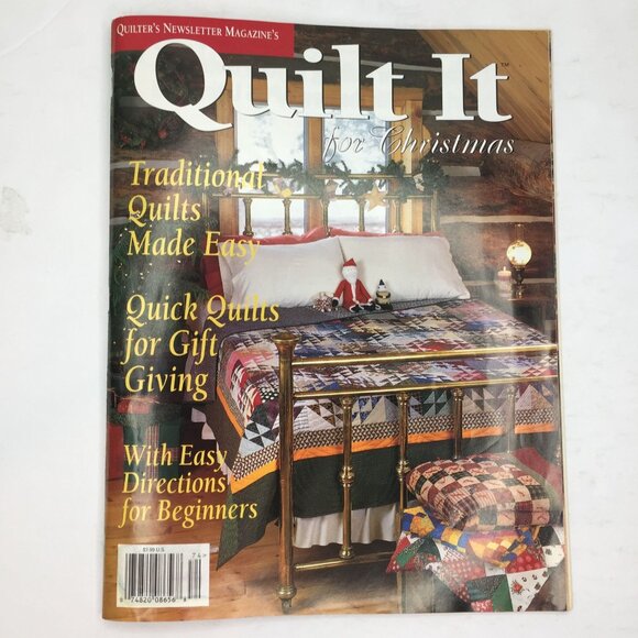 Quilters Newsletter Quilt It For December 1998 Christmas Magazine Quilting Patte - Picture 1 of 12
